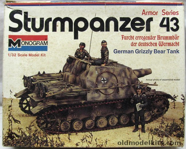 Monogram 1/32 Sturmpanzer 43 - Brummbar Grizzly Bear Tank With Diorama Instructions, 7506 plastic model kit